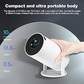 Cinecast™ HY300 PRO Smart Projector – 4K Screen resolution.