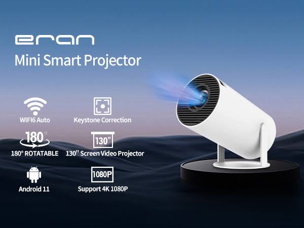 Cinecast™ HY300 PRO Smart Projector – 4K Screen resolution.