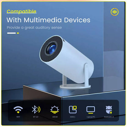 Cinecast™ HY300 PRO Smart Projector – 4K Screen resolution.