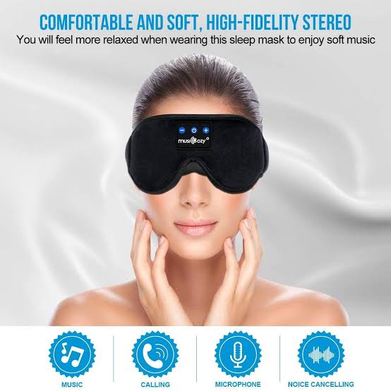 Dreamtune 3D: Bluetooth Sleep Mask with Wireless Headset & Adjustable Eye Cover