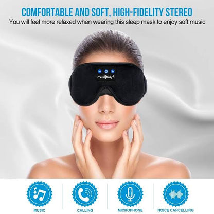 Dreamtune 3D: Bluetooth Sleep Mask with Wireless Headset & Adjustable Eye Cover