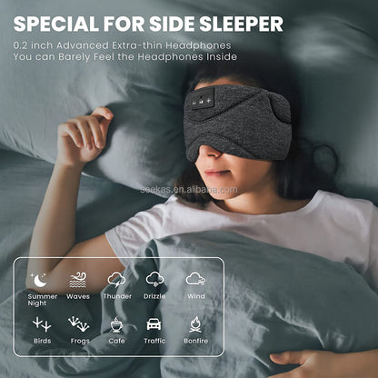 Dreamtune 3D: Bluetooth Sleep Mask with Wireless Headset & Adjustable Eye Cover